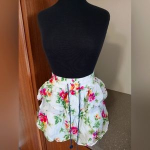 Hollister Floral skirt size large ruffles mini